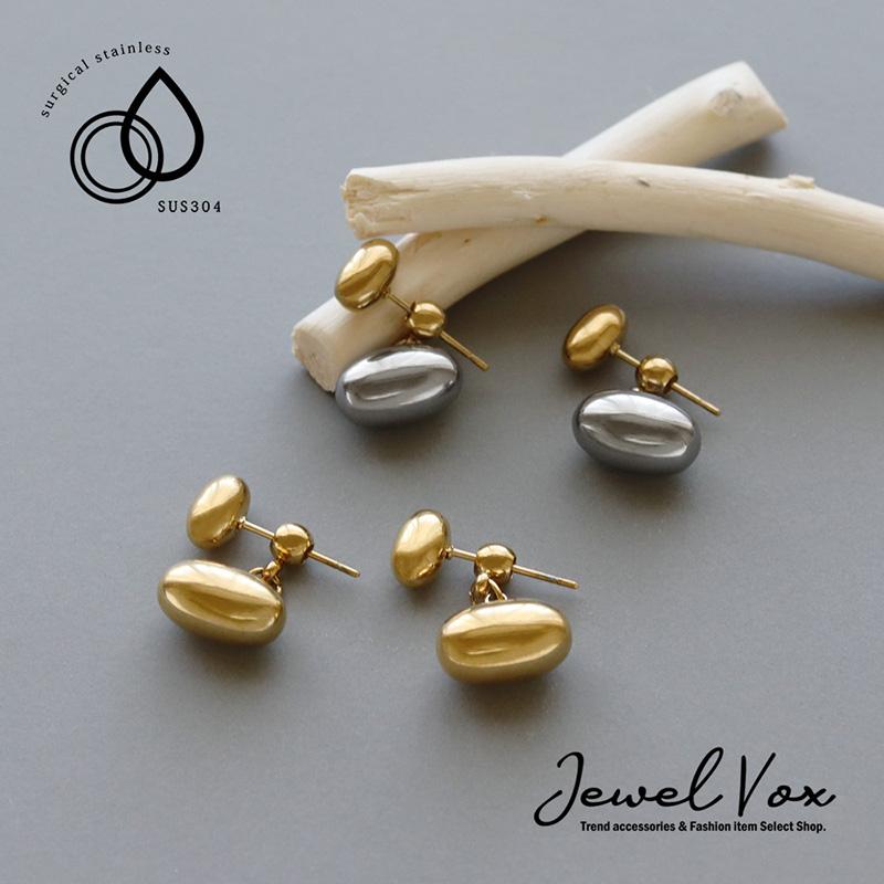 Jewel VOX ピアス レディース メタルボール 2WAY ビーンズ 楕円 Jewel VOX ピアス レディース メタルボール 2WAY ビーンズ 楕円