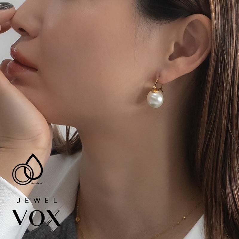 Jewel VOX ピアス ステンレス製 金属アレルギー レディース Pパール