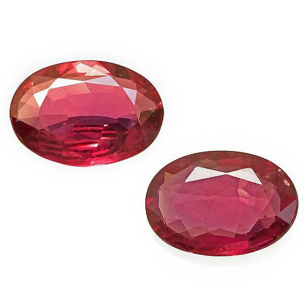 天然ルビー 0.53ct 0.58ct ペア ルース 原石 7月誕生石 : Jeweldream 