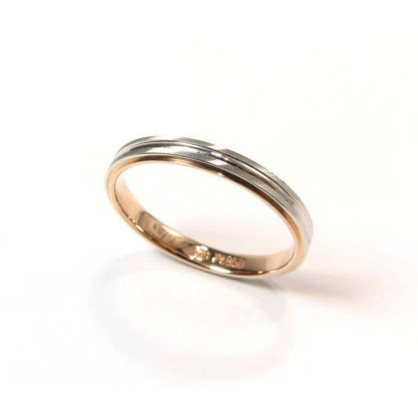 マリッジリング 結婚指輪 K18PG/Pt950 オフェルタ Oferta ステラ