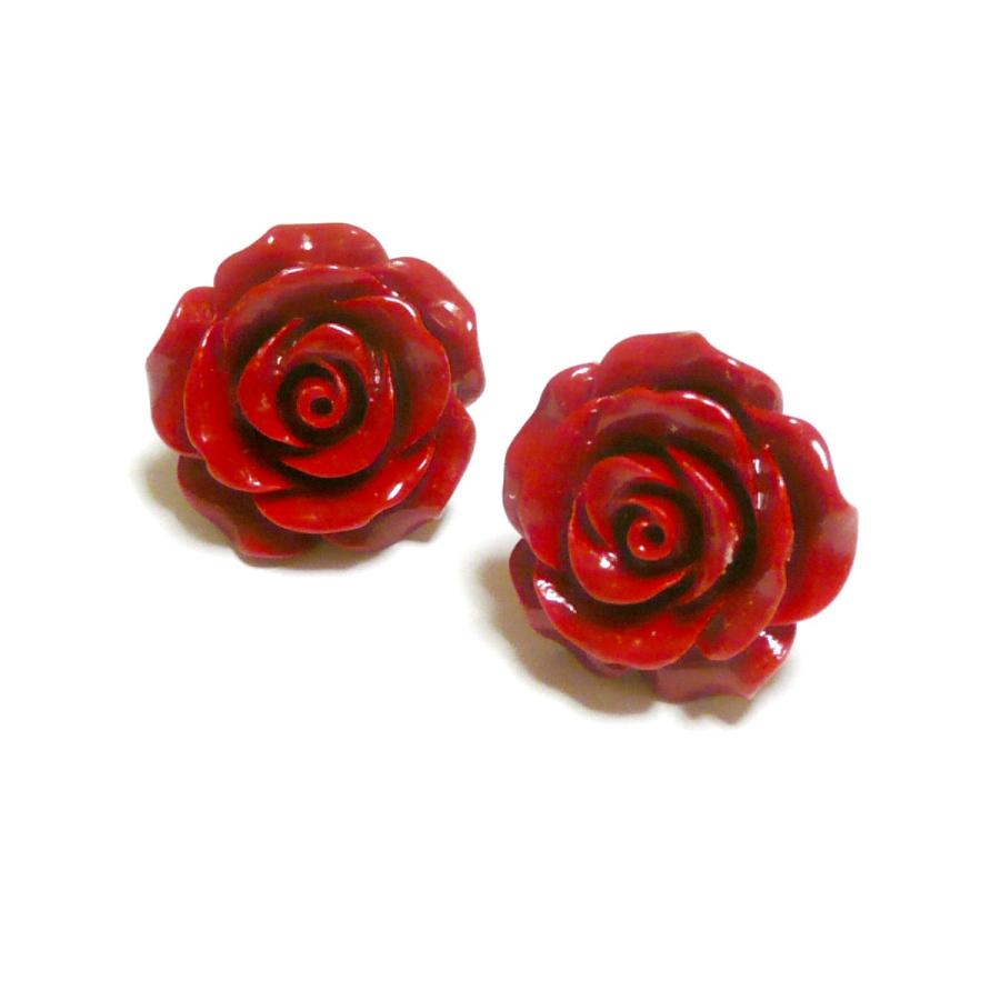 深海珊瑚 薔薇 イヤリング シルバー 約20mm 【公式通販】