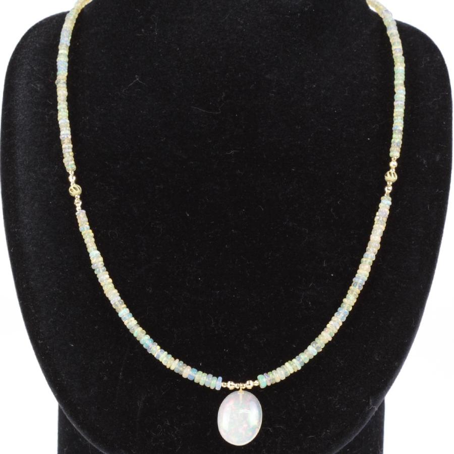 美品『USED』 K18/オパール オパールネックレス ネックレス 7.6g