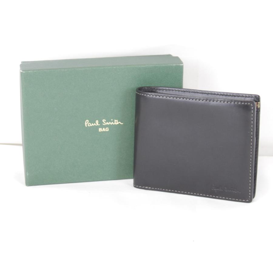かど　極美品　未使用級　Paul Smith 二つ折り財布 Paul Smith（ポール・スミス） 良品『USED』 二つ折り財布 ブラック
