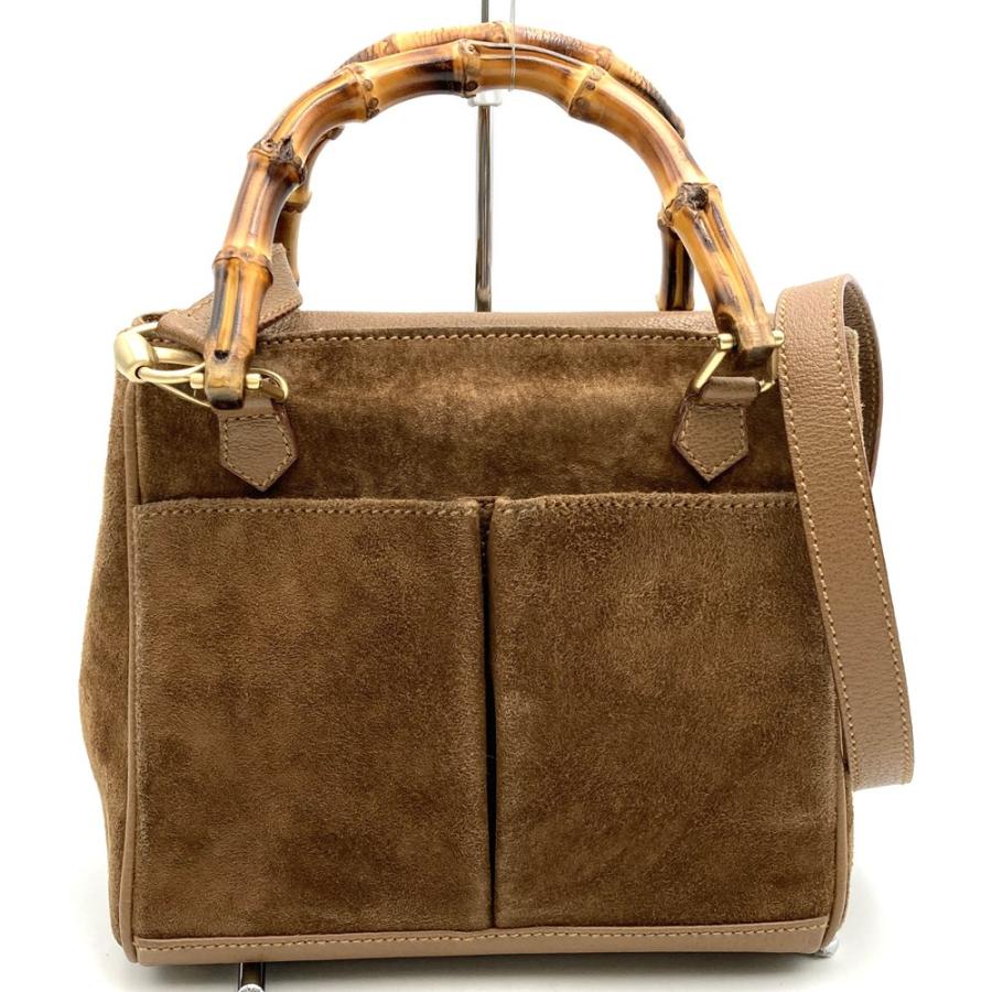 GUCCI（グッチ） 000122 バンブーハンドバッグ スウェード/レザー