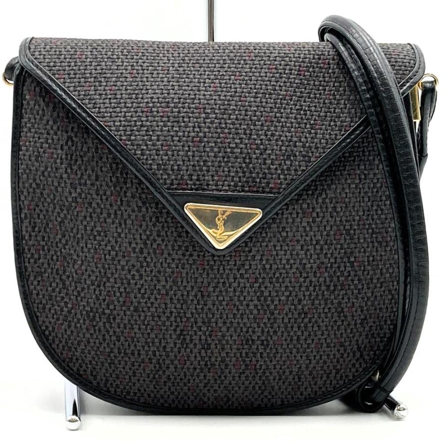 サンローラン　グレー　ショルダーバッグ サンローラン SAINT LAURENT ショルダーバッグ レザー/メタル
