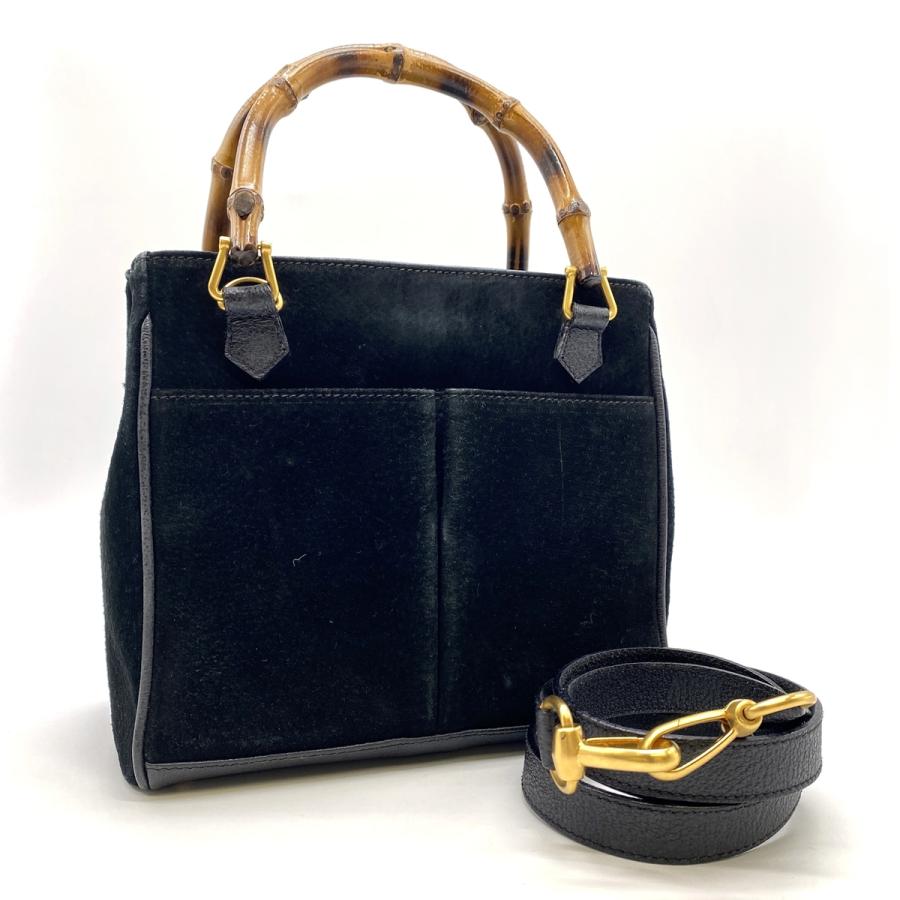 GUCCI（グッチ） 000 122 0316 バンブー ハンドバッグ スウェード