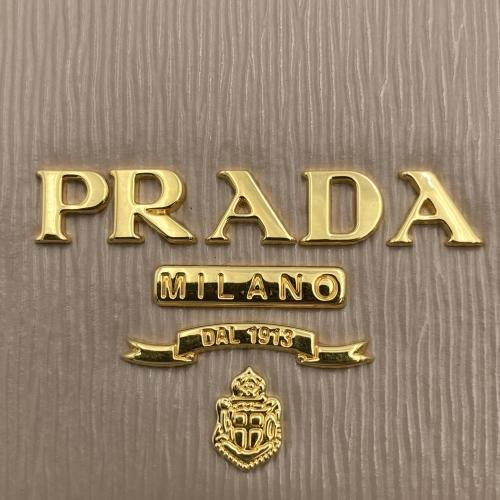 PRADA プラダ チェーンウォレット チェーンショルダーバッグ 長財布 財布 ロゴ ピンク ベージュ ゴールド金具 レザー レディース USED｜jewellshop｜09