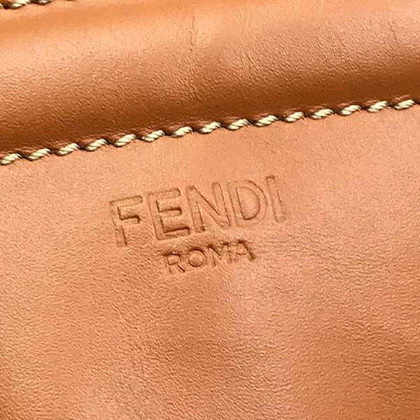 【超美品】 FENDI フェンディ ズッカ柄 ウエストバッグ ボディバッグ ポーチ ブラウン 茶 PVC レザー メンズ レディース 未使用 7VA434 USED｜jewellshop｜09