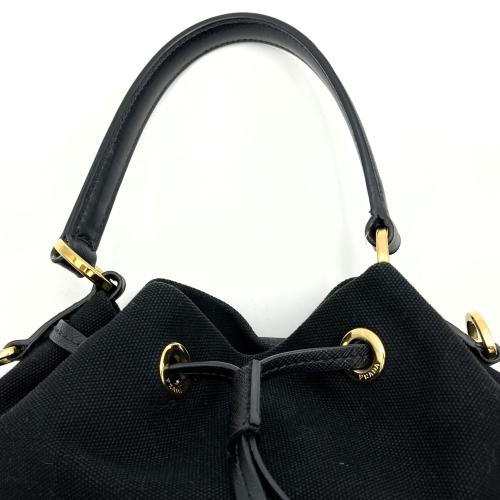 PRADA プラダ かごバッグ ハンドバッグ 巾着 トライアングルロゴ
