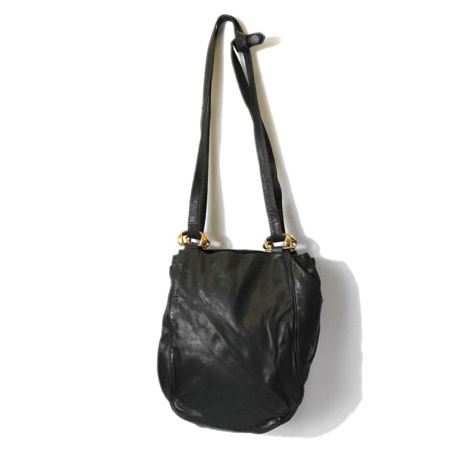 LOEWE アナグラム ショルダーバッグ ブラック LOEWE（ロエベ） アナグラム ショルダーバッグ レザー ブラック