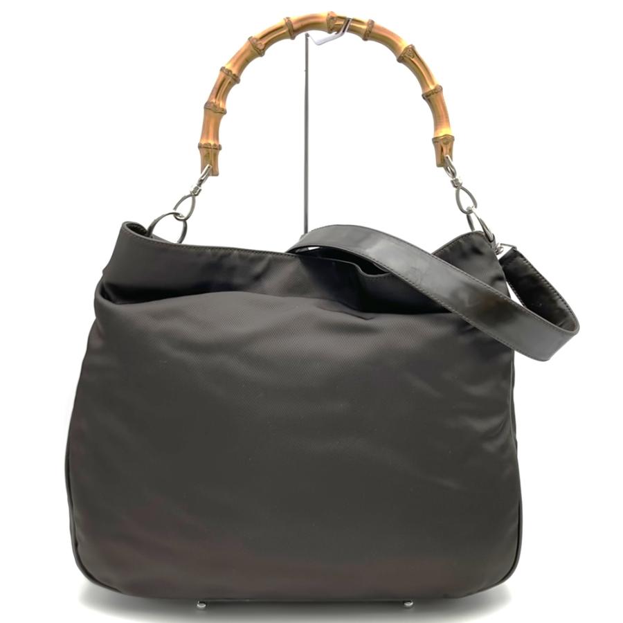 GUCCI（グッチ） 001 1705 バンブー ショルダーバッグ ナイロン レザー