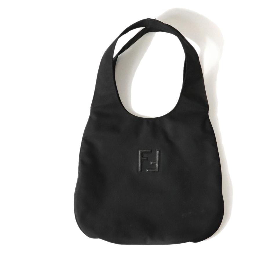 FENDI（フェンディ） FFロゴ 薄型ショルダーバッグ A4入る ホーボー 