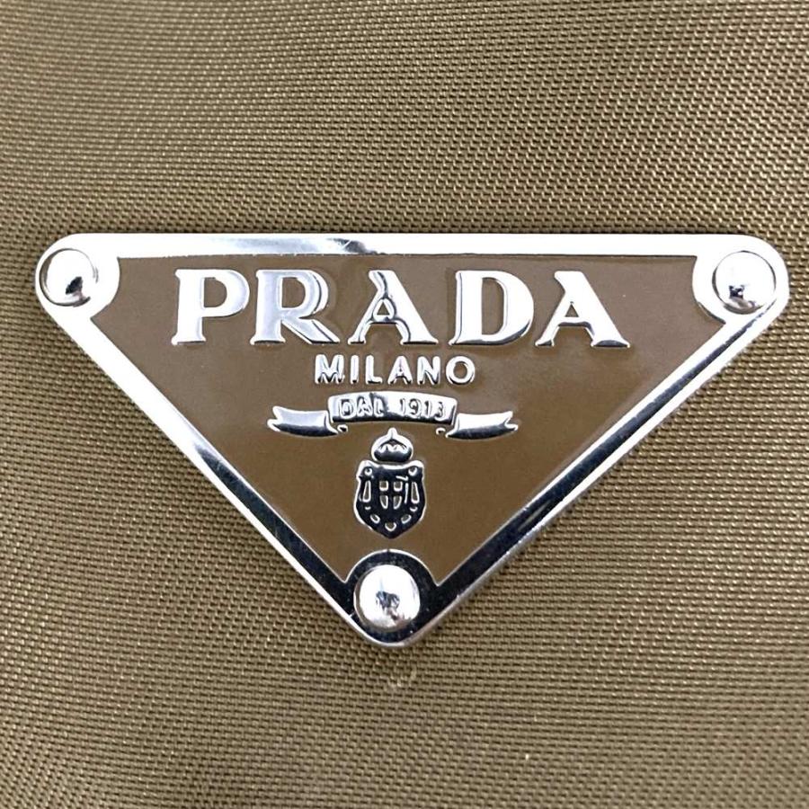 PRADA ショルダーバッグ 三角ロゴ 斜め掛け カーキブラウン 良品 PRADA プラダ O ナイロン カーキ 緑 ショルダーバッグ 三角