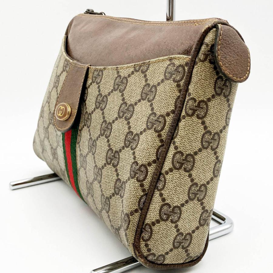 ✨GUCCI オールドグッチ クラッチバッグ GGスプリーム ポーチ✨ グッチ クラッチバッグ ポーチ GGスプリーム シェリーライン PVC