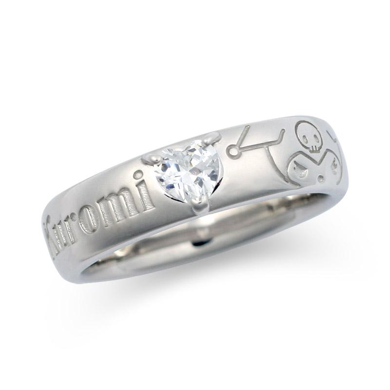クロミ ハートロゴ リング Kuromi ring 指輪 ギフト プレゼント
