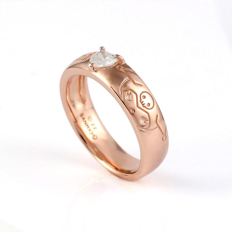 クロミ ハートロゴ リング Kuromi ring 指輪 ギフト プレゼント