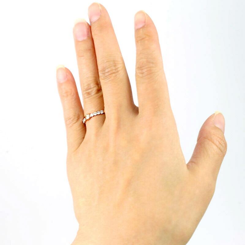 ハローキティ 18金 ダイヤモンド エタニティリング 大人 ダイヤ 指輪