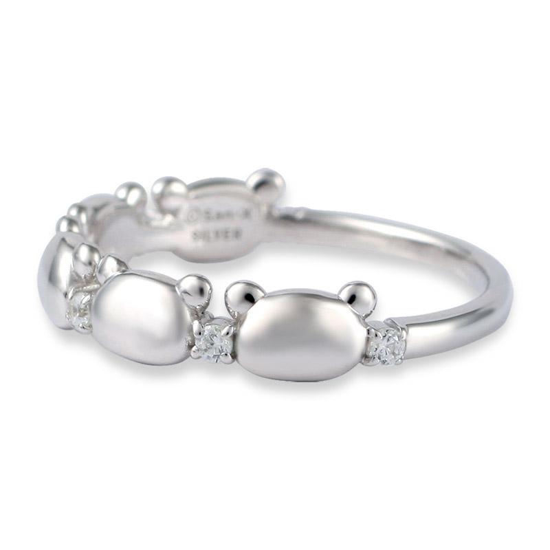 【リラノワ】リラックマ　フェイス シルエット エタニティ リング  レディース ジュエリー ギフト 指輪 シルバー ギフト  送料無料 | San-X | 14