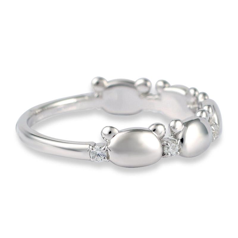 【リラノワ】リラックマ　フェイス シルエット エタニティ リング  レディース ジュエリー ギフト 指輪 シルバー ギフト  送料無料 | San-X | 16