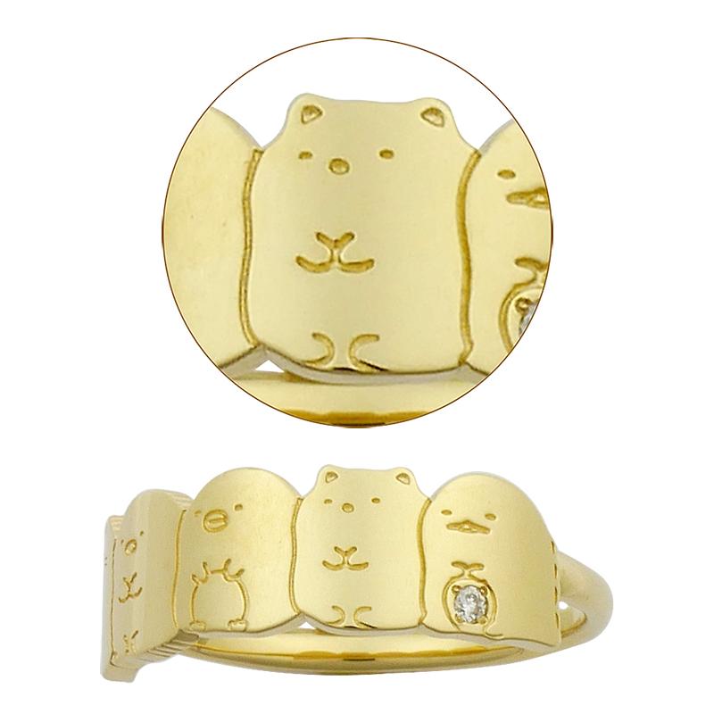 San-X（サンエックス） すみっコぐらし 18金 5キャラ リング 大人