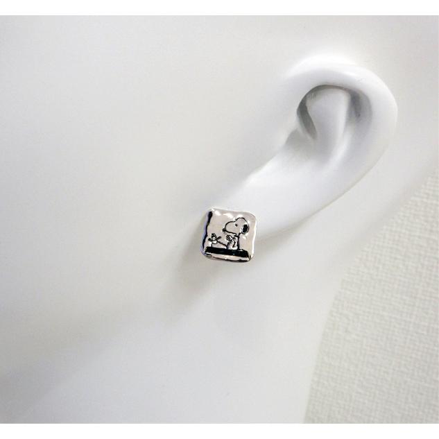 スヌーピー （タイプライター）スクエアピアス 大人 グッズ 誕生日プレゼント プレゼント ギフト ラッピング おすすめ 女性 レディースジュエリー | SNOOPY | 06