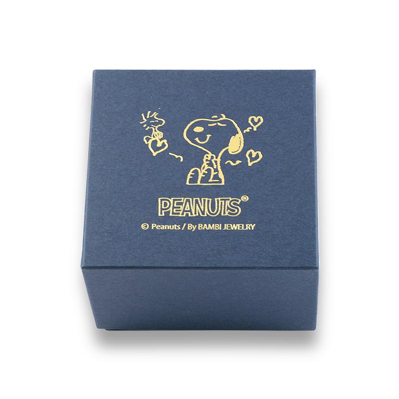 PEANUTS K10 スヌーピーリング イエローサファイア ホワイトゴールド 大人かわいい指輪の画像