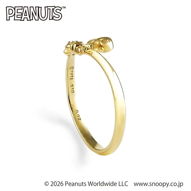 PEANUTS K10 スヌーピーリング イエローサファイア イエローゴールド