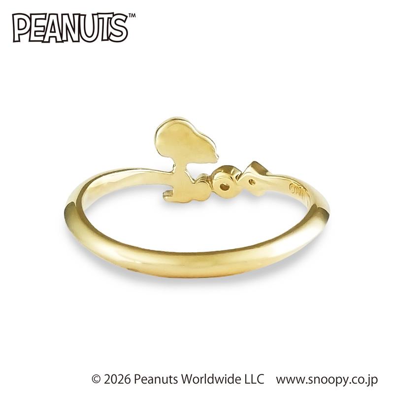 PEANUTS K10 スヌーピーリング イエローサファイア イエローゴールド