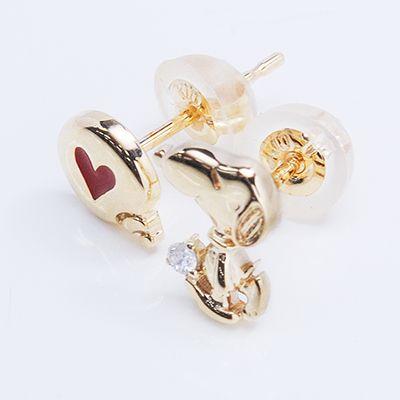 ピーナッツ スヌーピー グッズ 誕生日 プレゼント 女性 SNOOPY ふき出し＆ウォーキング ピアス ギフト | SNOOPY | 01