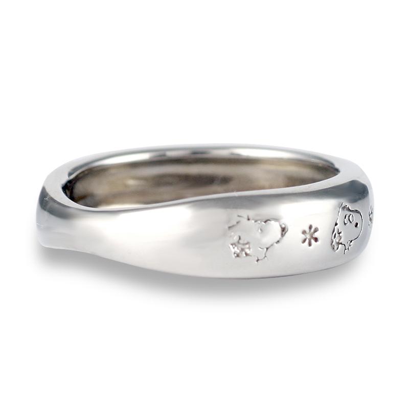 スヌーピー プラチナ pt999 ブラザー リング 男女兼用 ペアリング マリッジリング メンズ レディース 指輪【お届けに約60日かかります】 | SNOOPY | 17