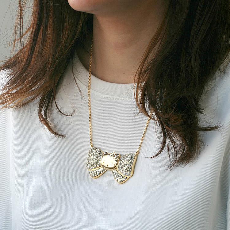 sanrio（サンリオ） ハローキティ キラキラ リボン ネックレス 大人