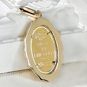 K24 聖母 マリア コイン ネックレス ペンダント トップ 純金 ゴールド 