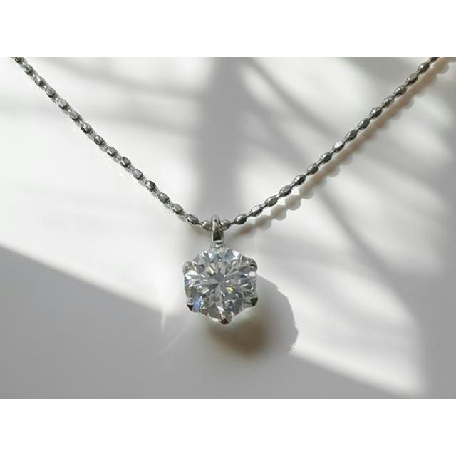 1粒ダイヤ 0.506ct G SI1 GOOD PT製 ダイヤモンドペンダント 