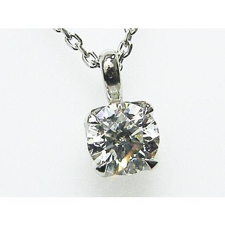 1粒ダイヤ 0.312ct I VS2 78面カット PT製 ダイヤモンドペンダント 