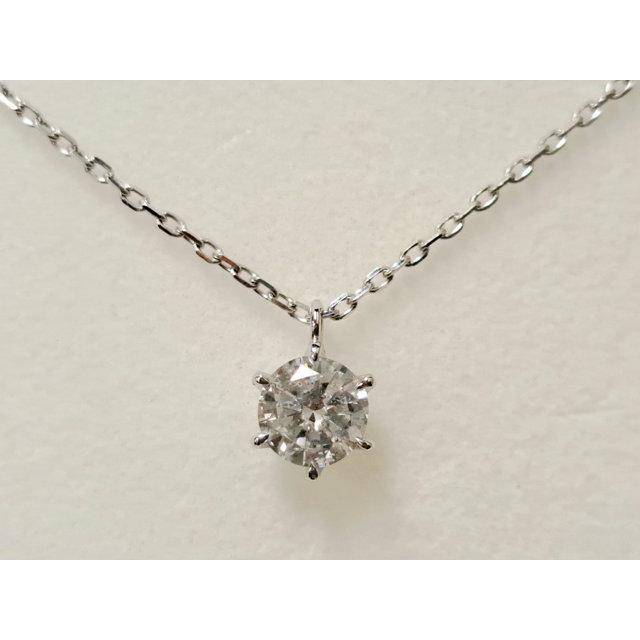 1粒ダイヤ 0.364ct H SI2 FAIR PT製 ダイヤモンド ペンダント 