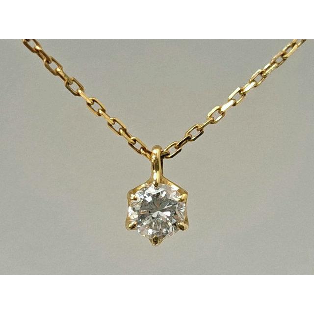 １粒ダイヤ　0.285ct　H　SI2　FAIR　K18製　ダイヤモンド　ペンダント ネックレス