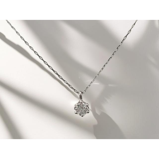 1粒ダイヤ 0.098ct F SI2 GOOD PT製 ダイヤモンド ペンダント 
