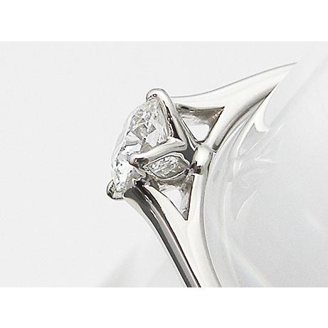 1粒ダイヤ 0.334ct D VVS1 3EX H&C PT900製 ダイヤモンドリング 
