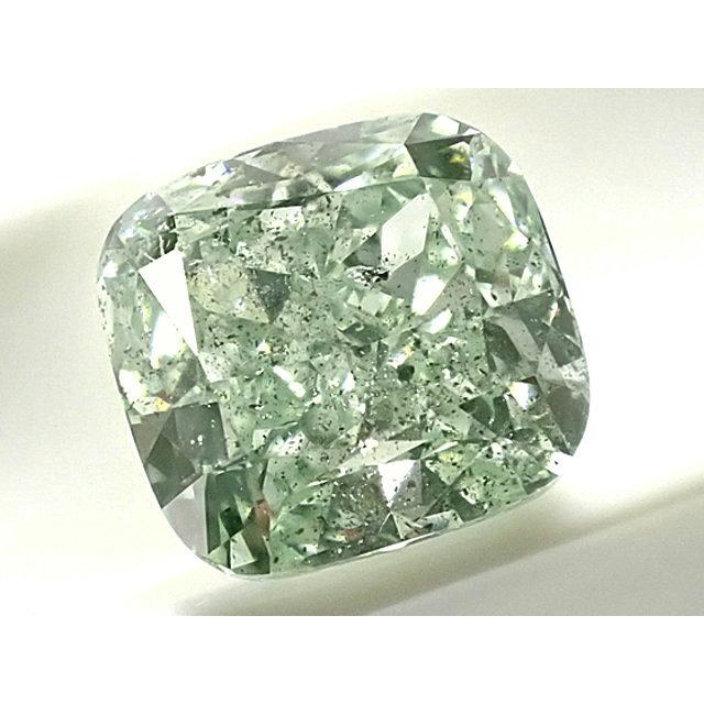 大粒 ２ct グリーンダイヤモンド ルース 2.031ct FANCY LIGHT GRAYISH GREEN I1 :g-398:ジュエリー  コンバーター 通販 