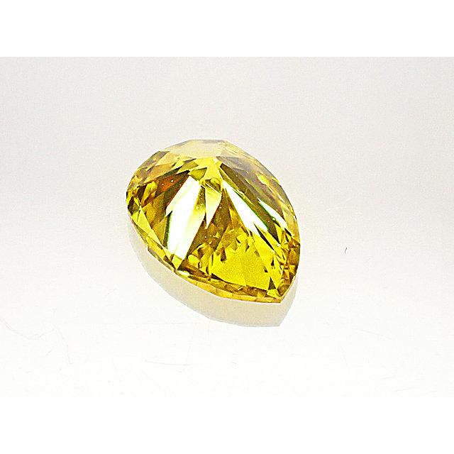 イエローダイヤモンド（TREATED） ルース　0.281ct　FANCY DEEP YELLOW　VS1の画像