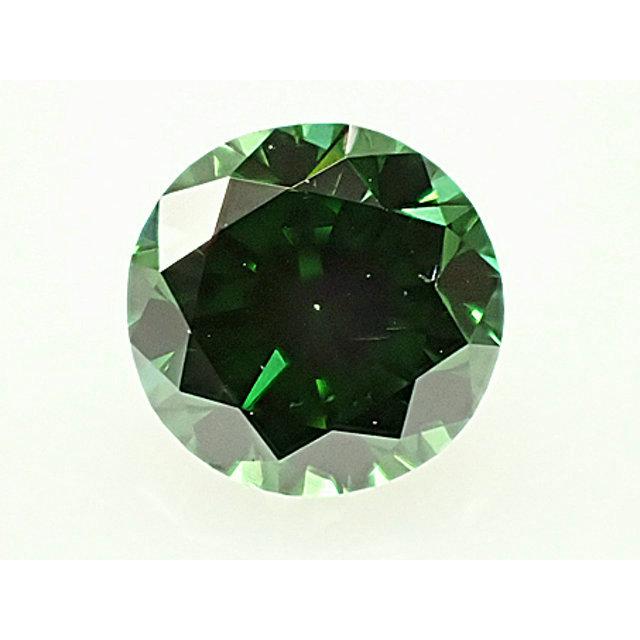 グリーンダイヤモンド（TREATED） ルース 0.337ct FANCY DEEP GREEN 