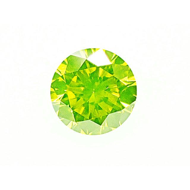 グリーンダイヤモンド（TREATED） ルース 0.131ct FANCY VIVID YELLOW 
