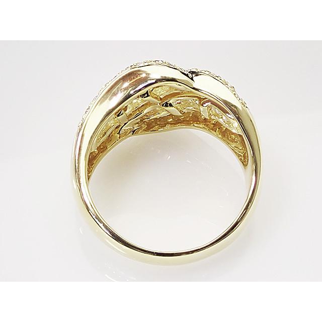 計 1.24ct テーパー＆メレ K18製 ダイヤモンドリング : ジュエリー