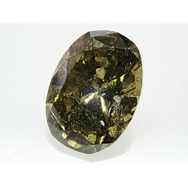 イエローダイヤモンド ルース　0.489ct　FANCY DARK GRAY GREENISH YELLOW　I1