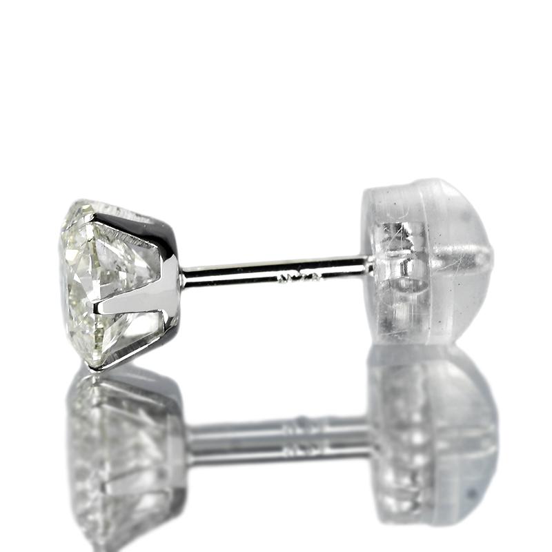 ダイヤモンド ピアス 一粒 1.5ct プラチナ Pt900 6本爪 0.75×0.75ct