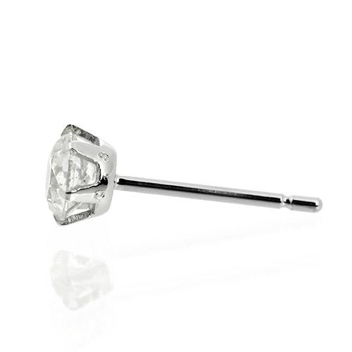 ダイヤモンド ピアス 一粒 0.6ct プラチナ Pt900 6本爪 0.3×0.3ct スタッド シンプル 保証書付 普段使い ギフト プレゼント クリスマス 記念日の画像