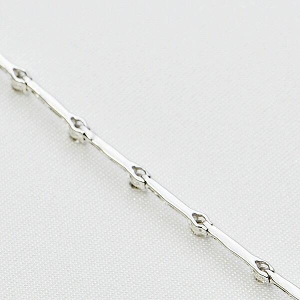 ダイヤモンド ラインブレスレット ステーション ブレスレット K18 ホワイトゴールド 0.5ct 鑑別書付 保証書付 普段使い デイリー ギフト プレゼントの画像