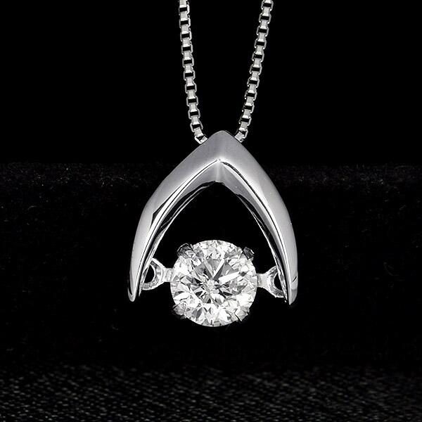 ダンシングストーン ダイヤモンド ネックレス 0.3ct K18 イエロー 
