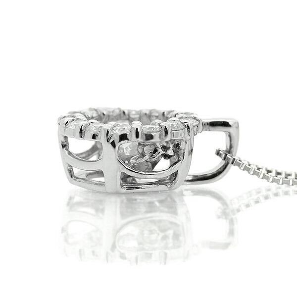 ダンシングストーン ダイヤモンド ネックレス 0.5ct プラチナ Pt900 揺れる ネックレス ダンシングダイヤ 取り巻き クロスフォー 正規品 鑑別書付 保証書付の画像