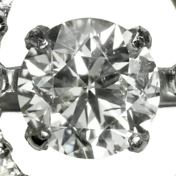 ダンシングストーン ダイヤモンド ネックレス 0.4ct プラチナ Pt900 揺れる ネックレス ダンシングダイヤ 馬蹄 ホースシュー クロスフォー 正規品 鑑別書付の画像